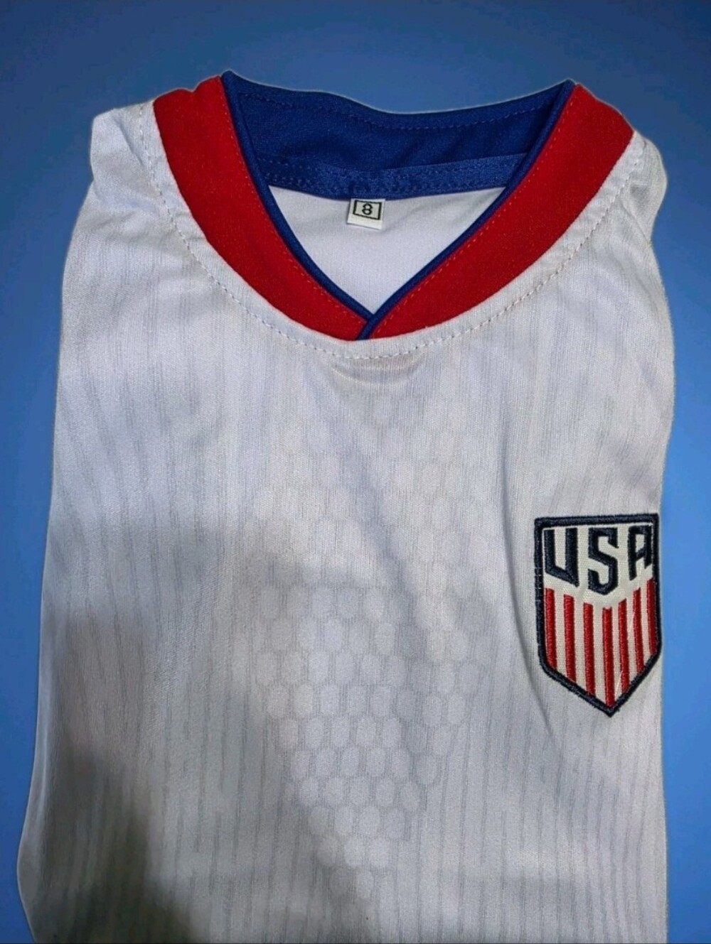 NWOT Pulisic USA Soccer Jersey & Shorts Set Youth 8 USMNT World Cup Kit - Picture 6 of 7